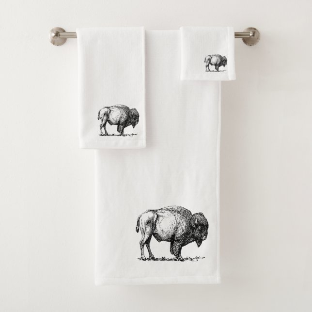 American Buffalo Bison Bath Towel Set (Insitu)