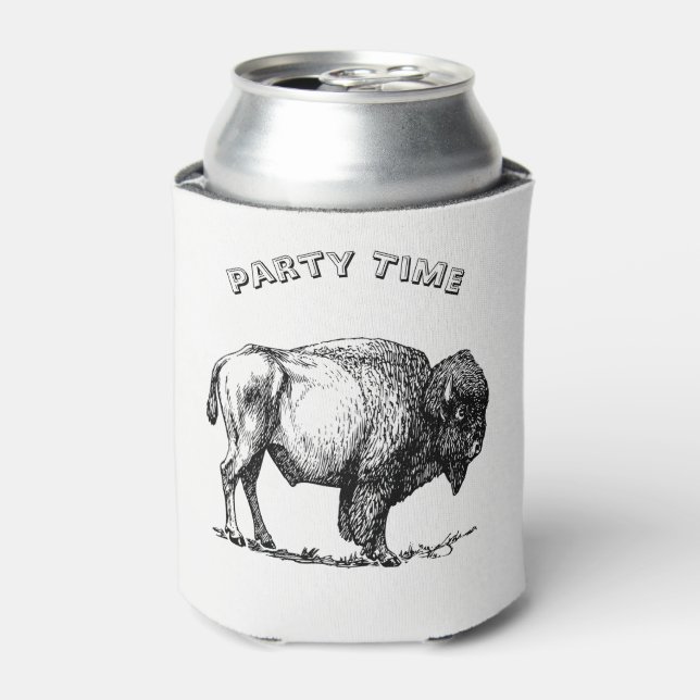 American Buffalo Bison Can Cooler (Can Front)