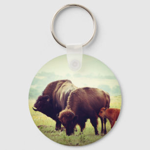 American Buffalo (Bison) Family  Keychain