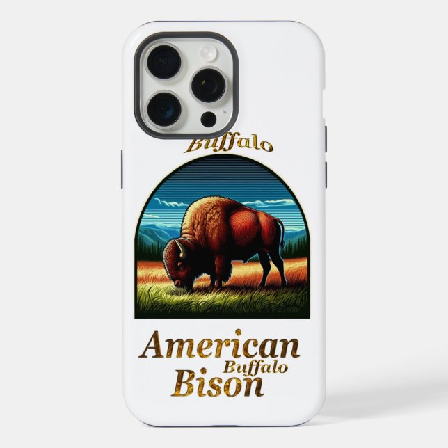 American Buffalo Bison iPhone Case (Back)