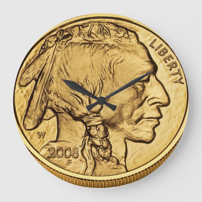 American Buffalo Gold Bullion Coin Large Clock (Front)