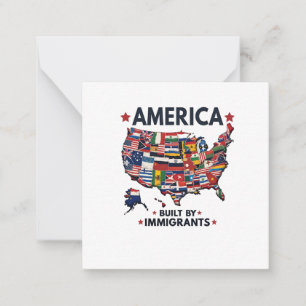 American Built by Immigrants Patriotic American  Card