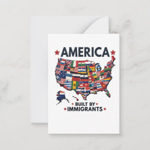 American Built by Immigrants Patriotic American  Card