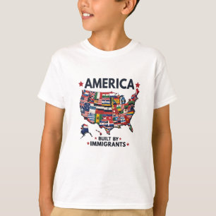 American Built by Immigrants Patriotic American T-Shirt