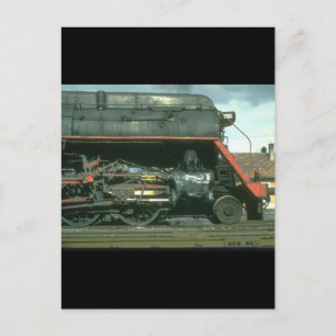 American built Skyliner poses for_Steam Trains Postcard