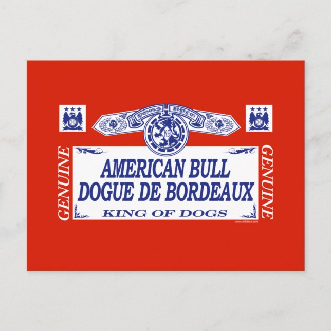 American Bull Dogue De Bordeaux Postcard (Front)