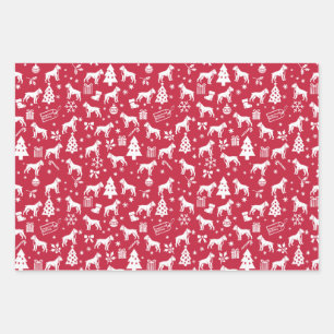 American Bulldog Christmas Wrapping Paper Sheet
