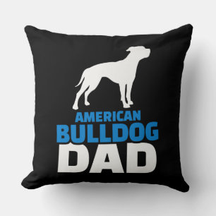 American Bulldog Dad Premium Gift For Bulldog Love Throw Pillow