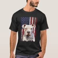 American Bulldog Dog 4th of July American Flag Pat