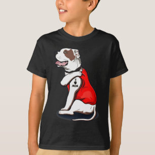 American-bulldog Dog I Love Mom Tattoo T-Shirt