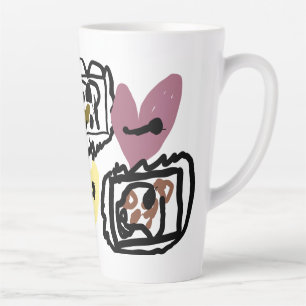 American Bulldog hearts Latte Mug