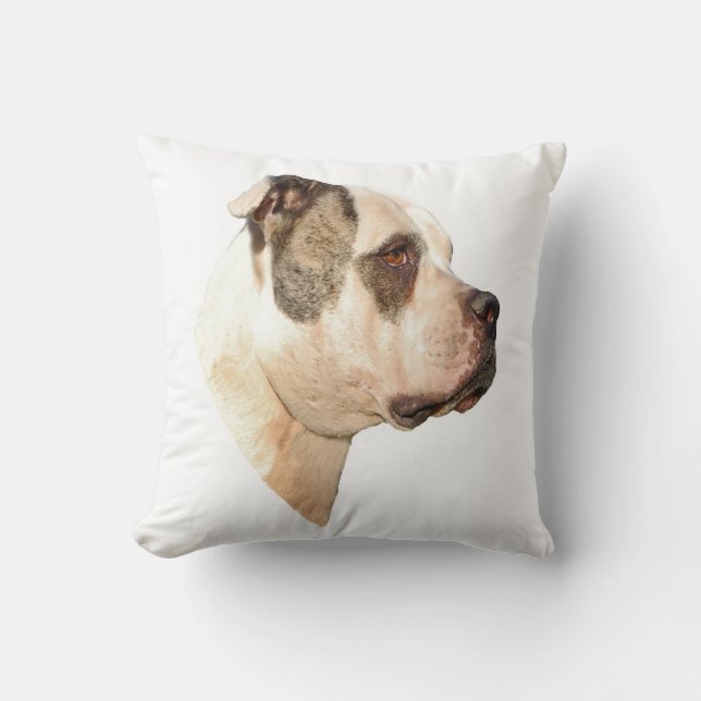 American Bulldog Pillow2 Throw Pillow (Front)