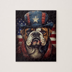 American Bulldog Poster Jigsaw Puzzle