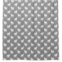 American Bulldog Silhouettes Pattern Grey