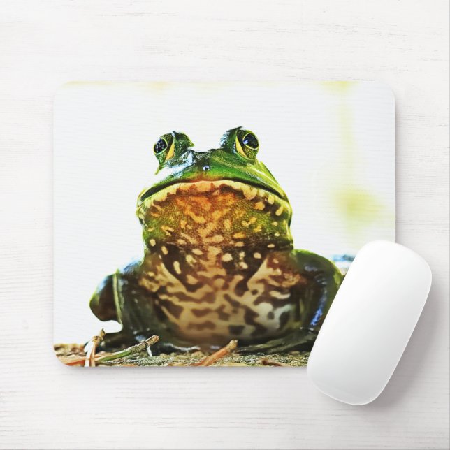 American Bullfrog Posing Mouse Pad (With Mouse)