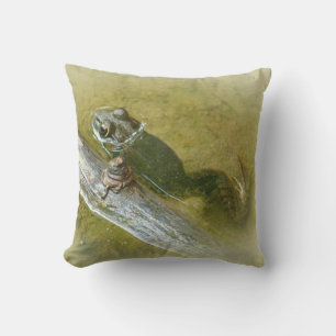 American Bullfrog - Rana catesbeiana Throw Pillow