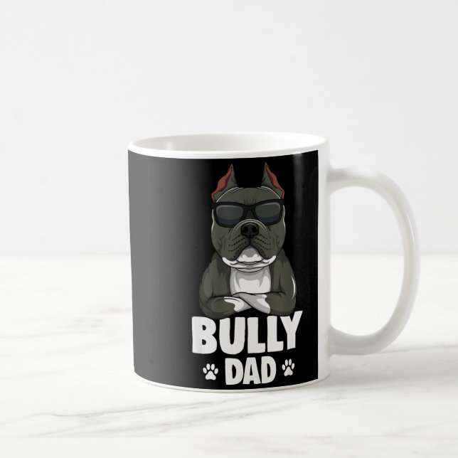 American Bully Dad Dogs Dad Men  Coffee Mug (Right)