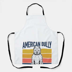 American Bully Dad Vintage Dog Lover Shirt Design_ Apron