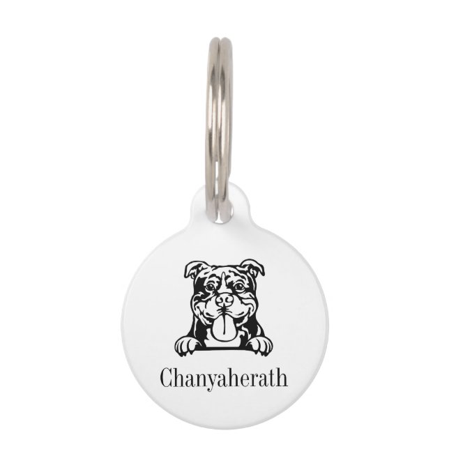 american bully dog personalized name tags (Front)