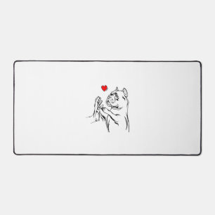 American Bully Love Cute Pitbull Dog Mom Funny Gir Desk Mat