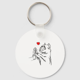 American Bully Love Cute Pitbull Dog Mom Funny Gir Keychain