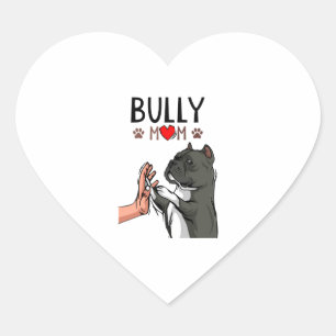 American Bully Mom Cute Dog Mama Funny Women Heart Sticker
