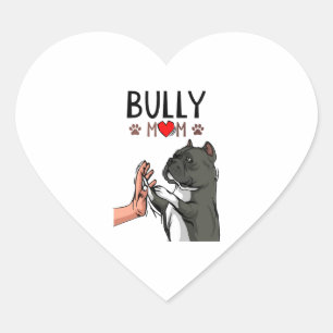 American Bully Mom Cute Dog Mama Funny Women Heart Sticker