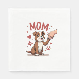 American Bully Mom Cute Dog Mama Funny Women Napkin