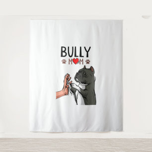 American Bully Mom Cute Dog Mama Funny Women Tapestry