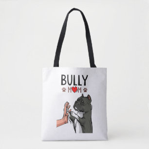 American Bully Mom Cute Dog Mama Funny Women Tote Bag