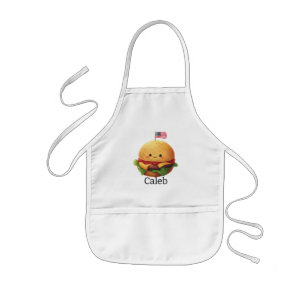 American Burger Personalized Kids Apron