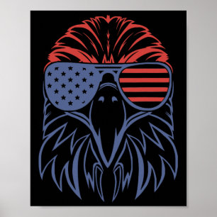 American Byld Eagle Usa Flag Shirt 4th Of July Eag Poster