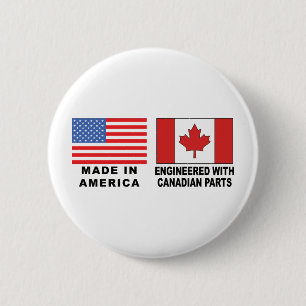 American Canadian 2 Inch Round Button