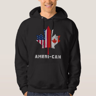 American Canadian Flag America Canada Patriotic Te Hoodie