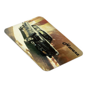 American car in Havana, Cuba magnet