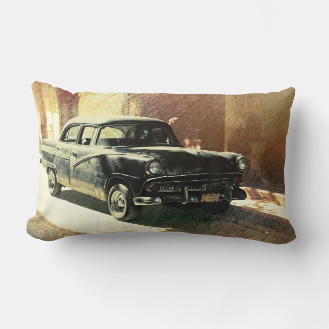 American car in Havana, Cuba pillow (Front)