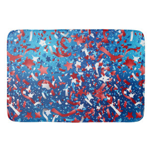 American Celebration Red White Blue Bath Mat