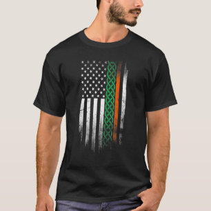 American Celtic knot Stripes flag Irish Patrick's T-Shirt