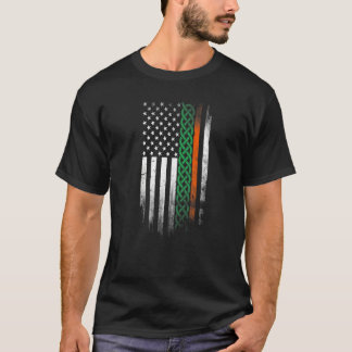 American Celtic knot Stripes flag Irish Patrick's T-Shirt