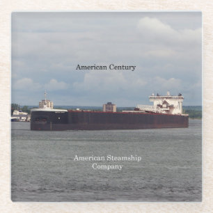 American Century glass coaster