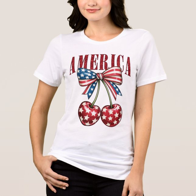 American Cherries Tri-Blend Shirt (Front)