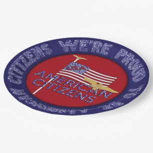 American Citizens, Red-Blue-Paper Party Plates