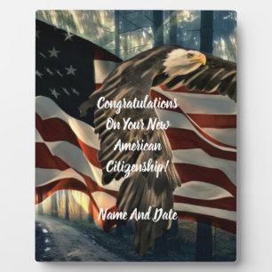 American Citizenship Eagle American Flag Plaque