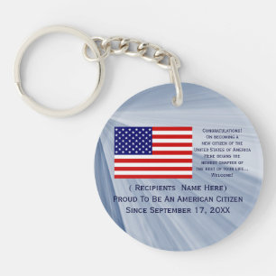 American Citizenship Flag Award avec date par Janz