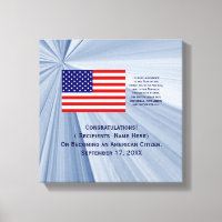 American Citizenship Flag Award with Date by Janz