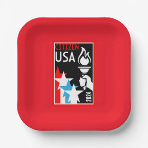 American Citizenship Gifts Paper Plate