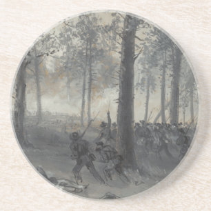 American Civil War Battle of Chickamauga by Waud Coaster