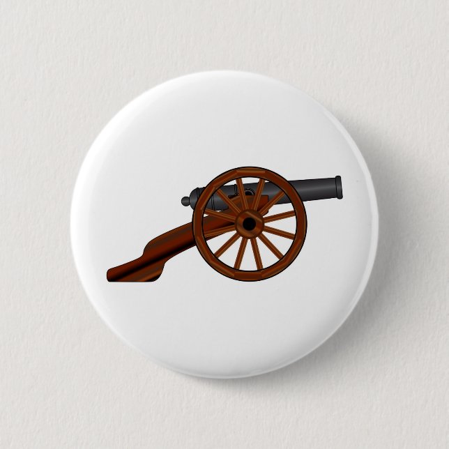 American Civil War Cannon 2 Inch Round Button (Front)