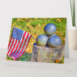 American Civil War Cannon Balls Art Card