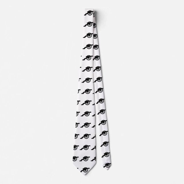 American Civil War Cannon Silhouette Tie (Front)